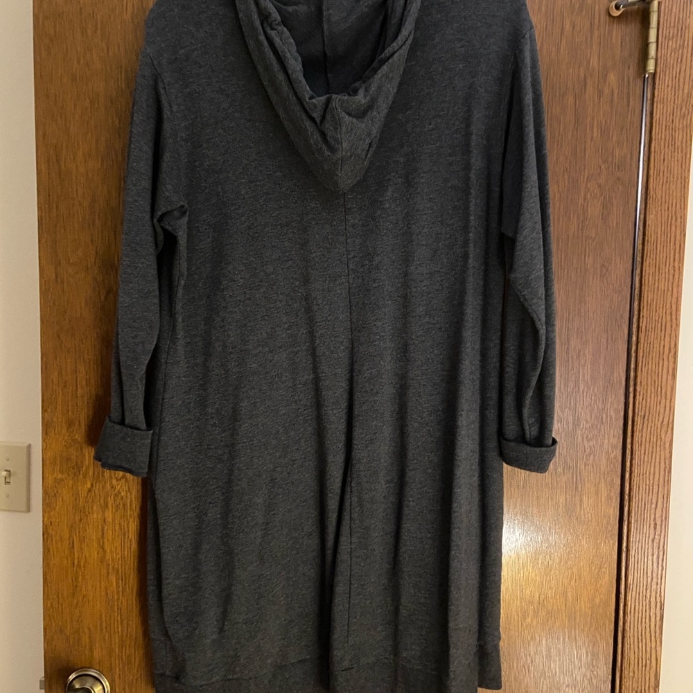 Torrid Plus Size 1X Charcoal Knit Sweatshirt Dress - Picture 4 of 8